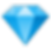 Diamante azul brilhante, ícone de jogo