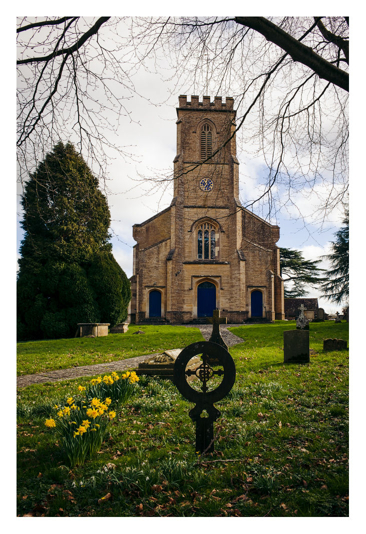 Entering the churchyard