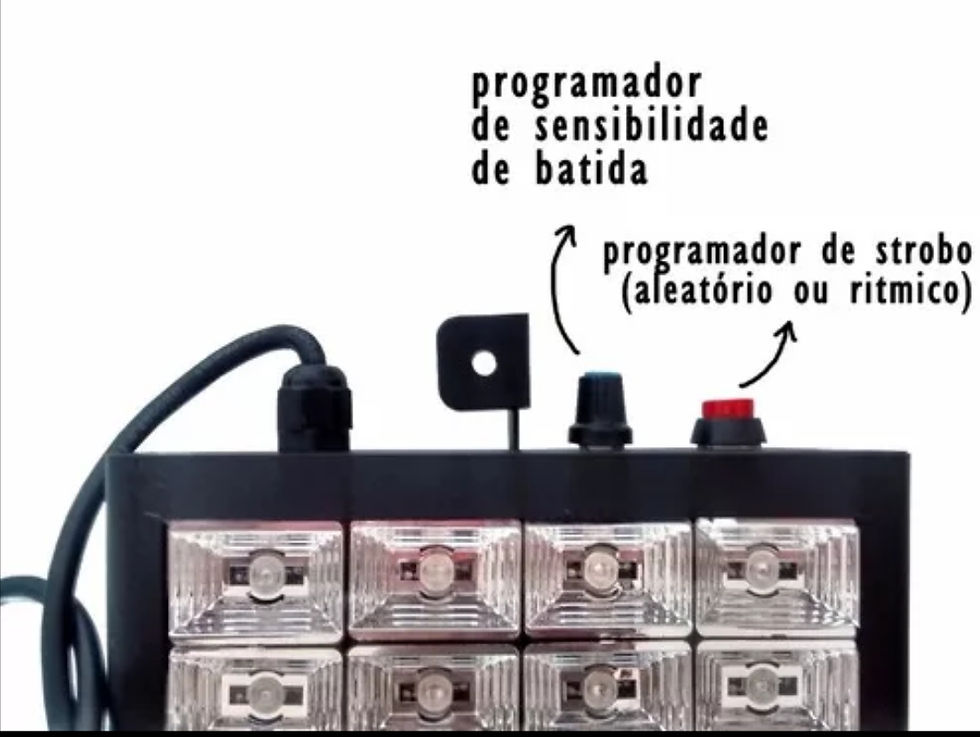 Miniatura: Strobo Rítmico 12 Leds Rgb 15w Dj Iluminação Festa