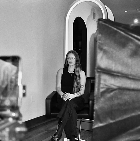 Natty Jackson in a salon