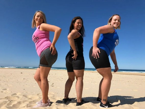 Women on a beach showing off beautiful Skin