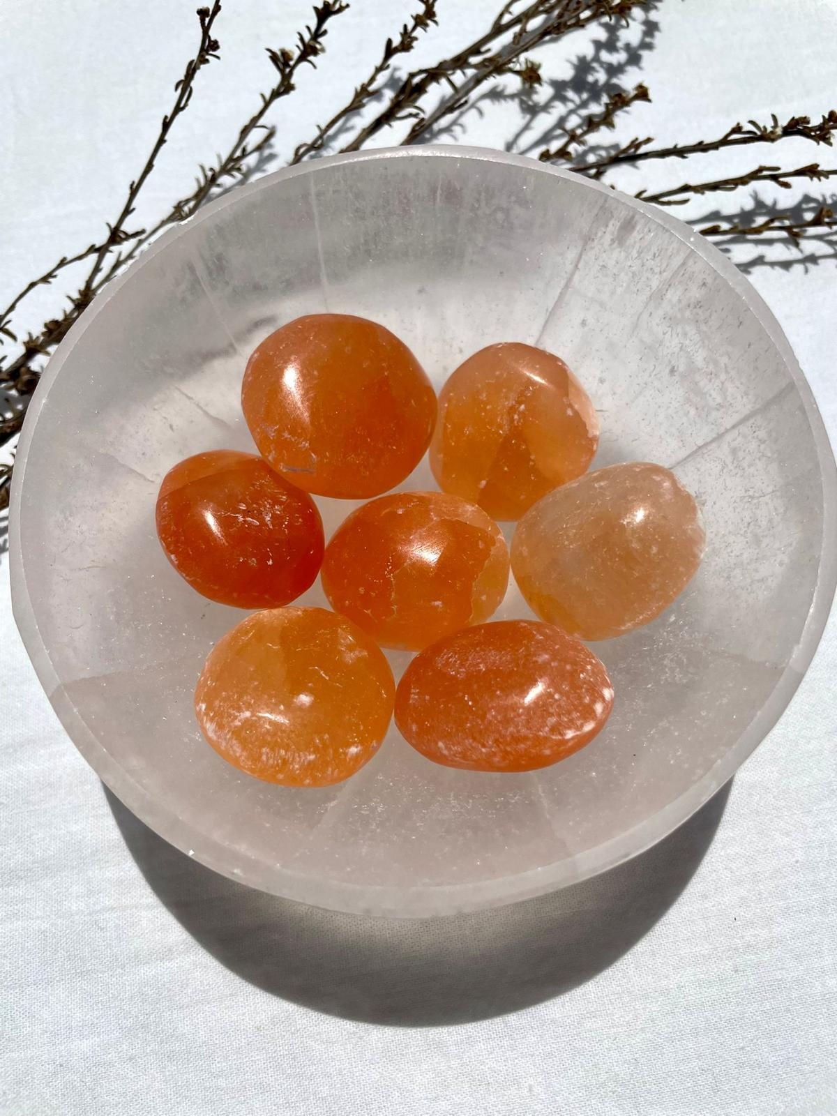 Orange Selenite Tumbled Stone