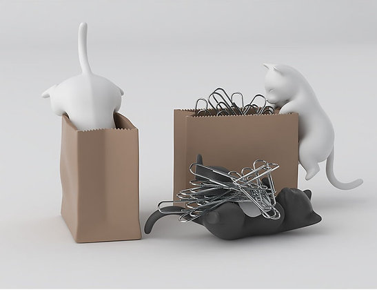 Clip Cat paperclip holder | Recenttec