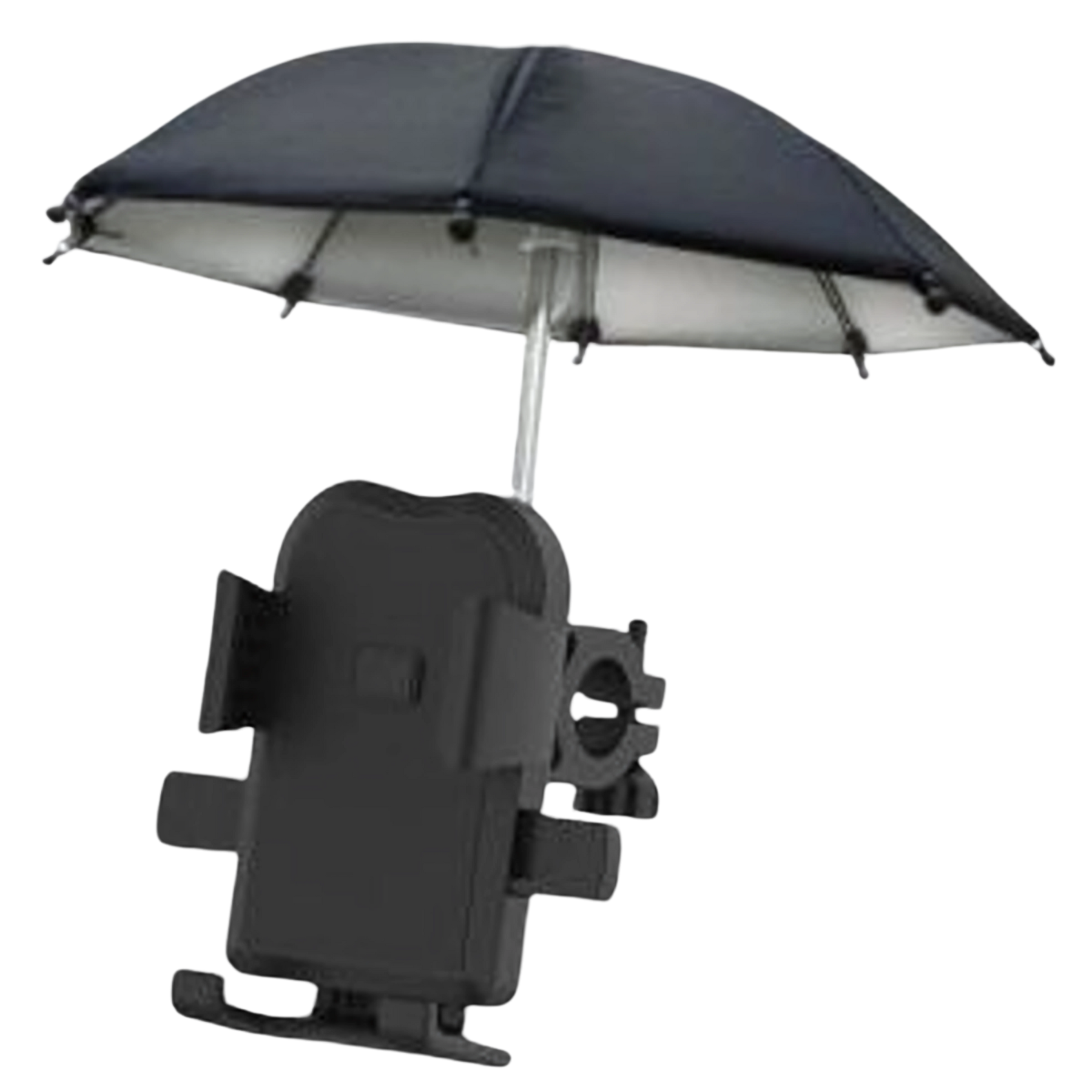 מתקן איכותי לטלפון עם שמשיה מובנית. מתקן נגד שמש וגשם - במיוחד לשליחים