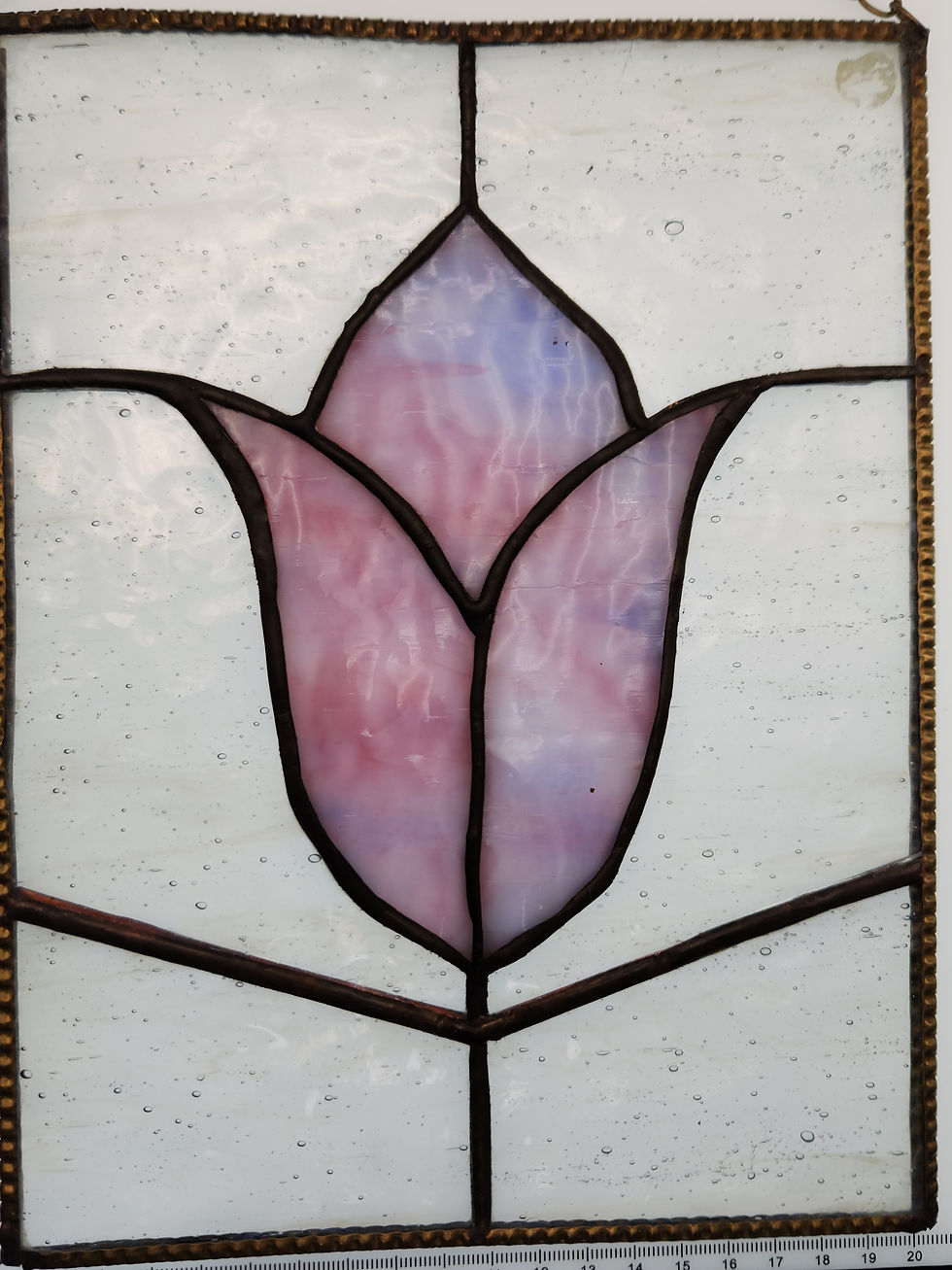 Tulip Art Glass Panel
