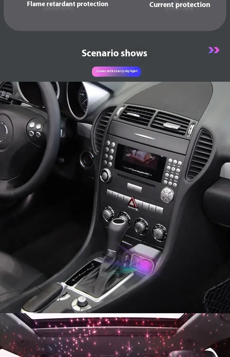 Miniatura: Car Mobile Phone Charger Four-in-one Multi-function Double Telescopic Strip Line