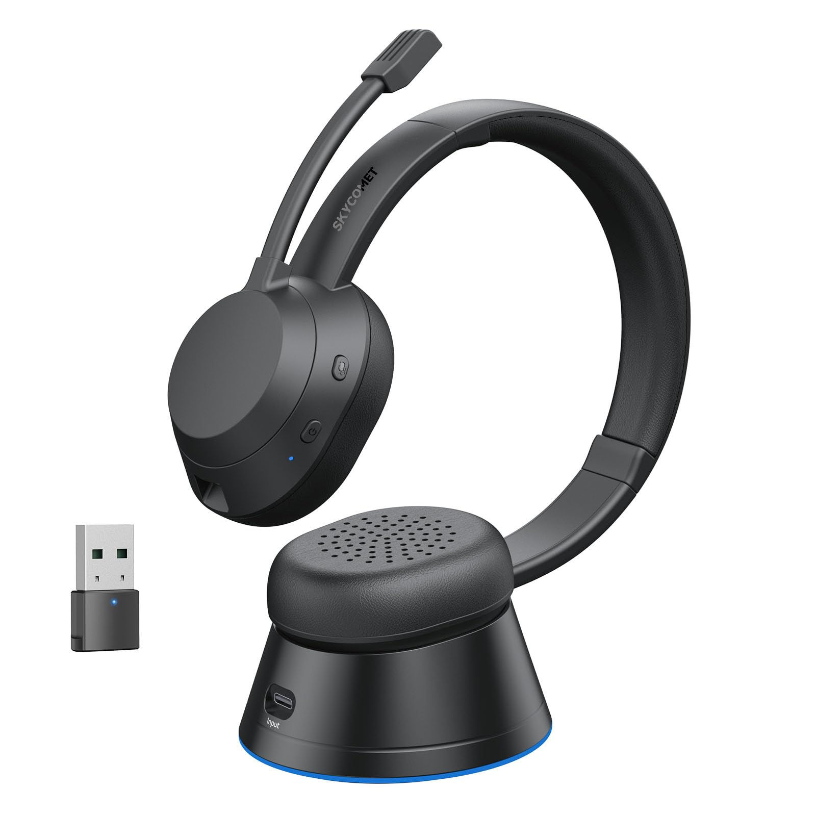 SKYCOMET Wireless Headset with Mic for Work Bluetooth Headset with Microphone (E