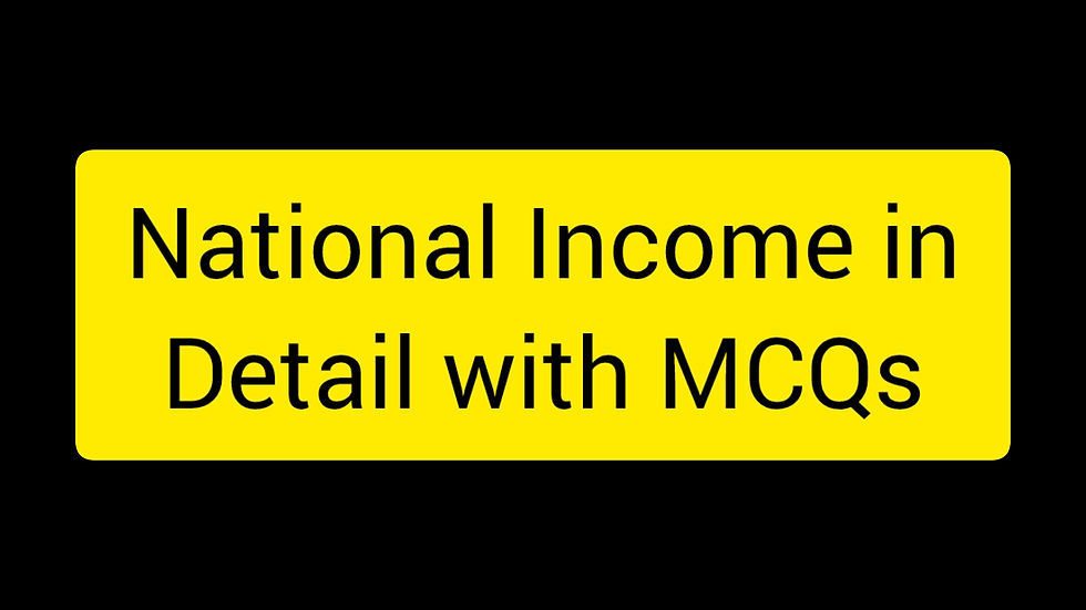 What is National Income