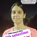 arathi selected in MNS indian army