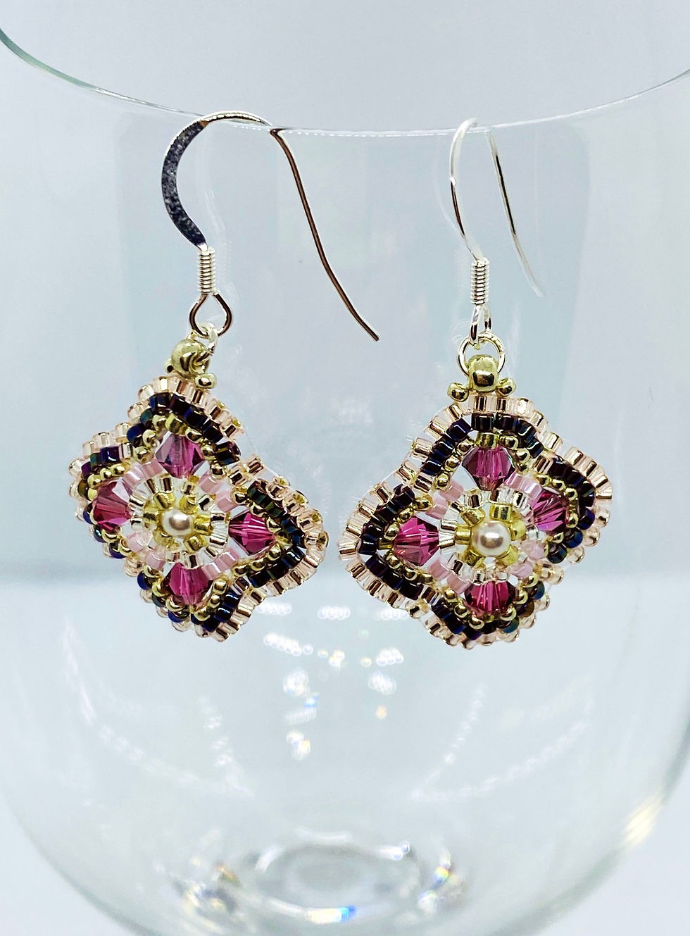 Thumbnail: Swarovski Diamond Flower  earrings