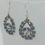 Thumbnail: Gray blue tear drop Swarovski earrings  