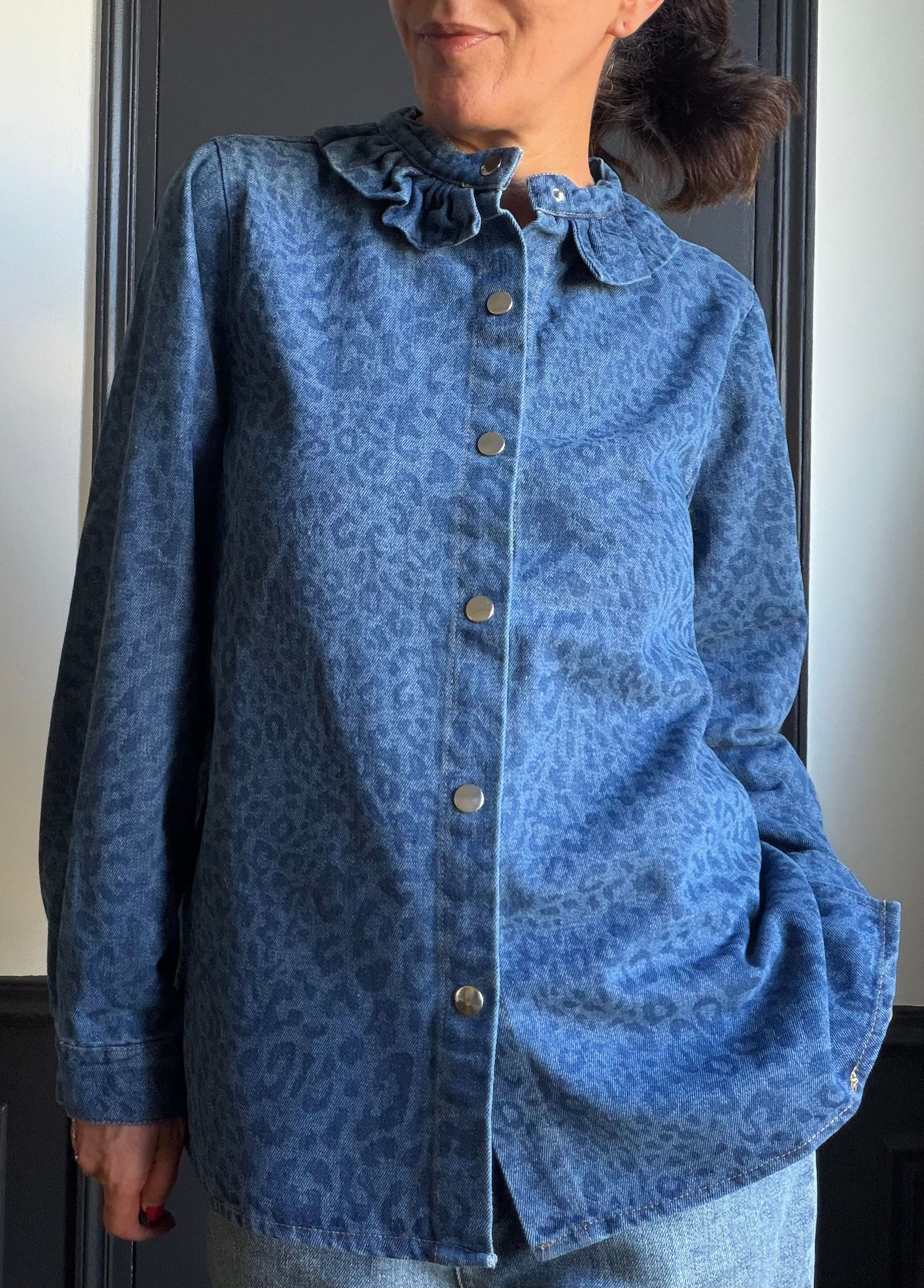 Chemise Denim imprimé Léopard