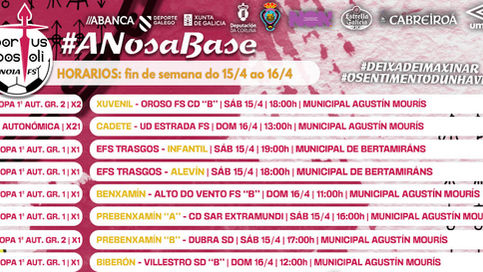 HORARIOS ESCOLA DEPORTIVA | Comezan os torneos de Copa!