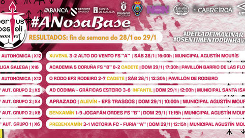 HORARIOS ESCOLA DEPORTIVA | Fin de semana con moitas alegrías!