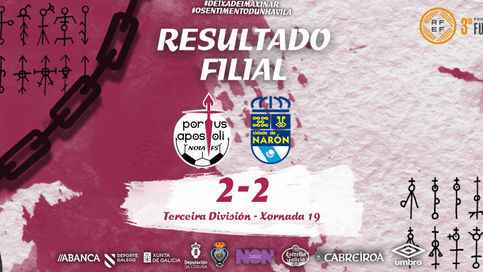 CRÓNICA X19 FILIAL (NPA B 2-2 NAR) | Punto que sabe a pouco