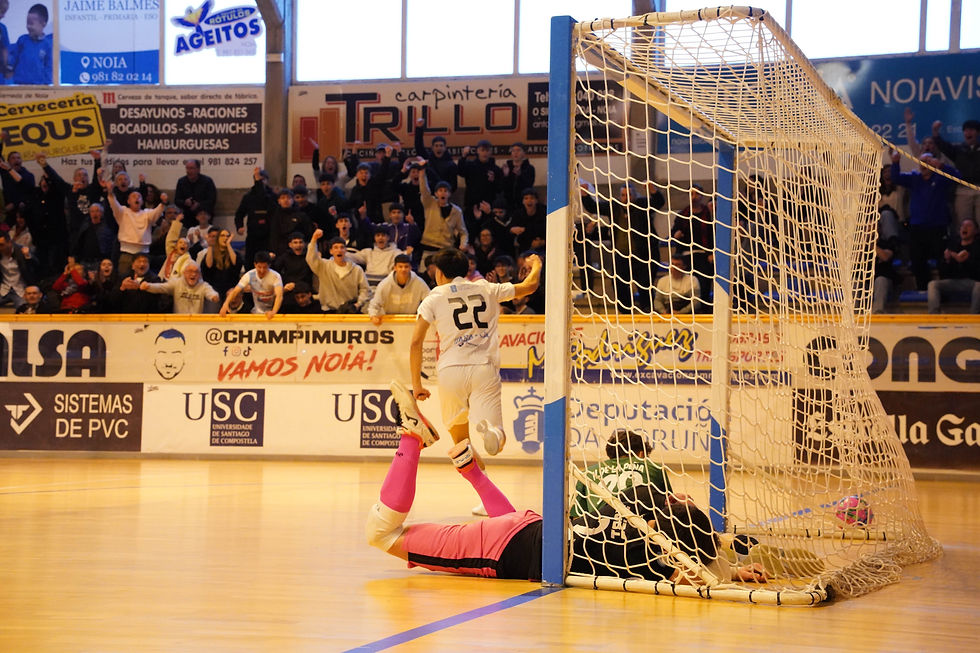 El tanto de André desató la locura en el Mourís | Imagen: Manuel Lorenzo/Noia PA FS