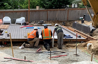 A photo of the Scot Eckley Inc. team working on a job site.