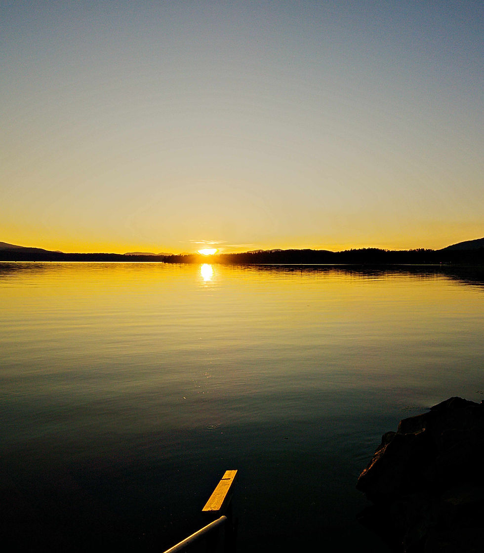 Golden sunset at Patricia Bay Central Saanich BC Canada