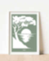 Affiche Pin maritime au coucher de soleil - Paysage des Landes