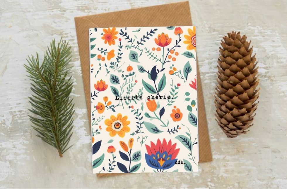 Miniature : carte florale bohème avec une citation inspirante