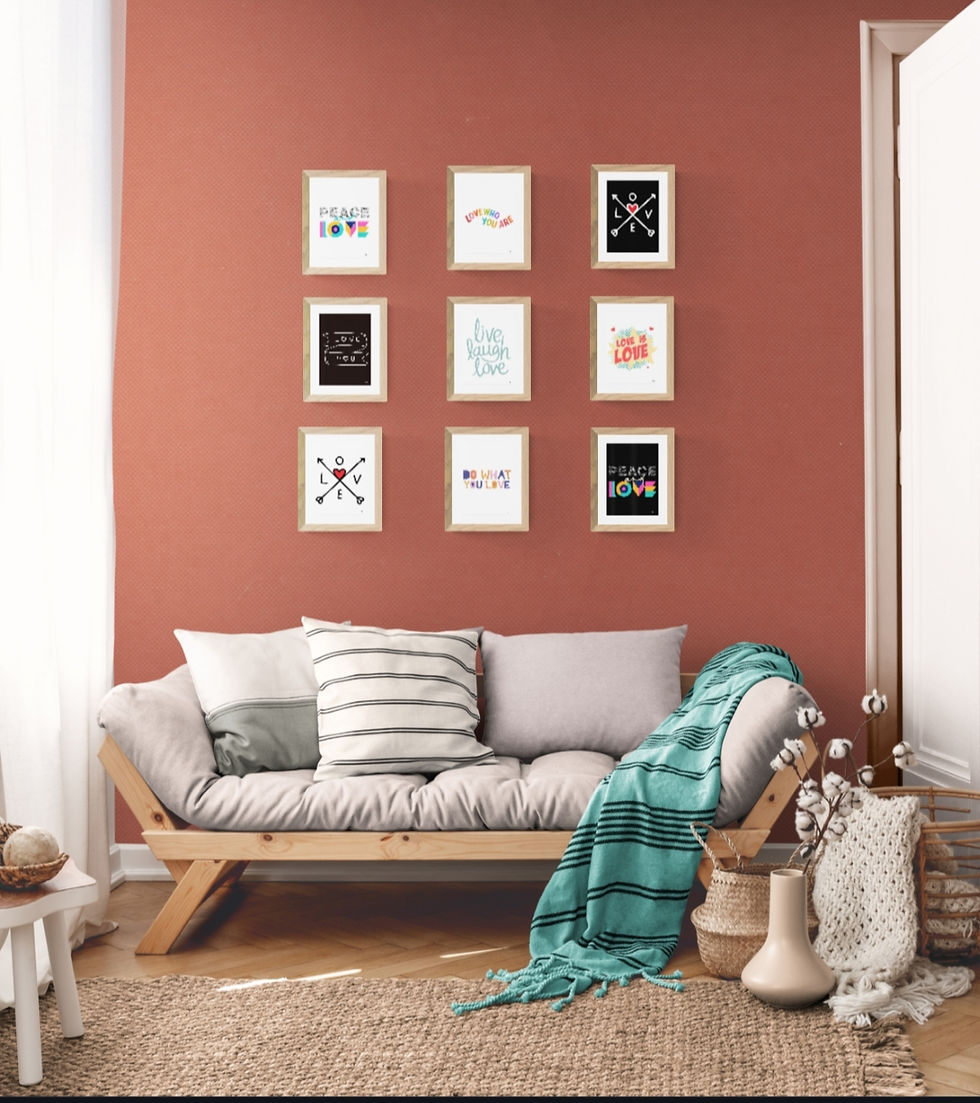 Miniature : "Live Laugh Love" - Affiche illustrée