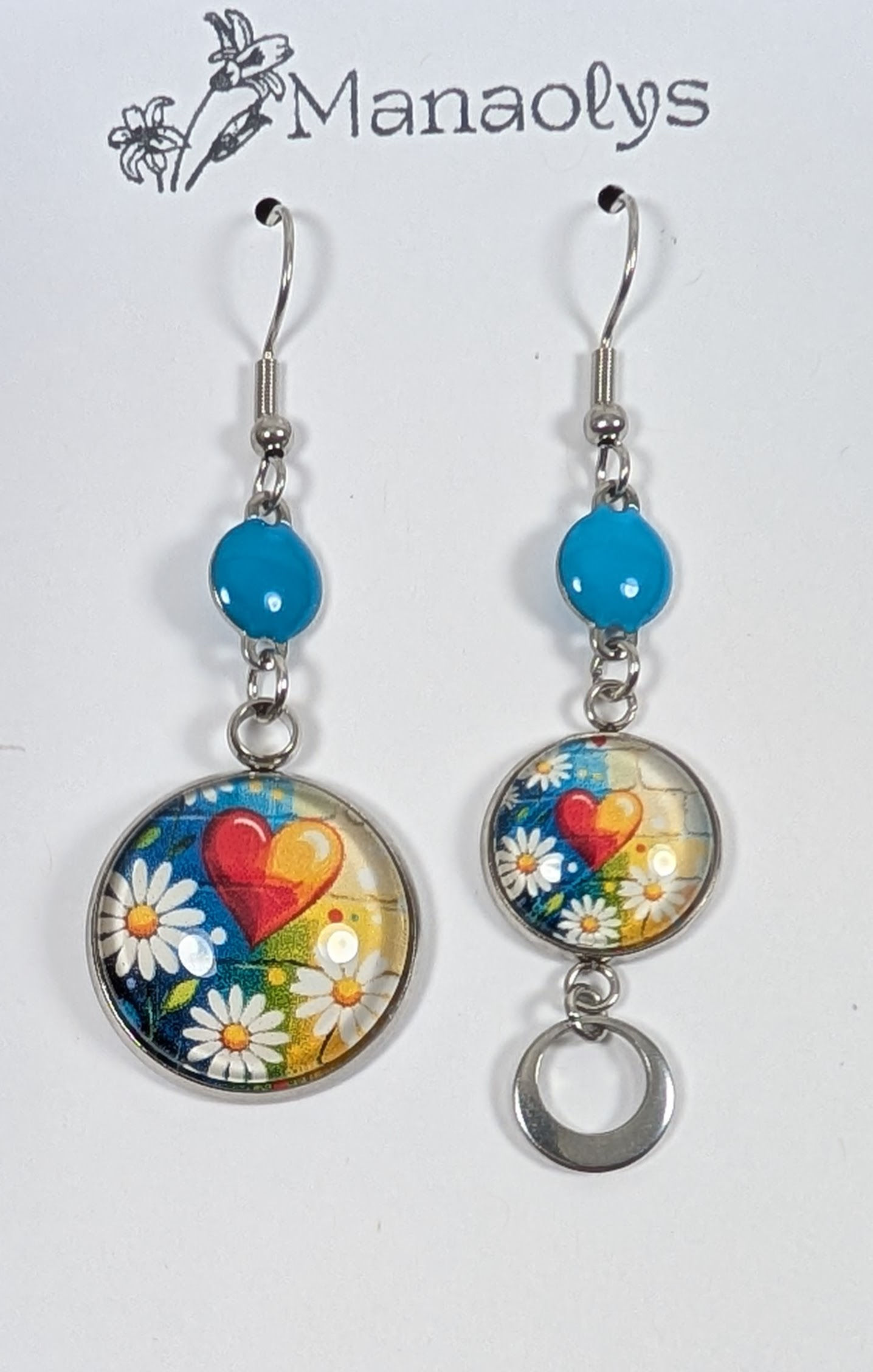 Boucles d'oreilles asymétriques Flora