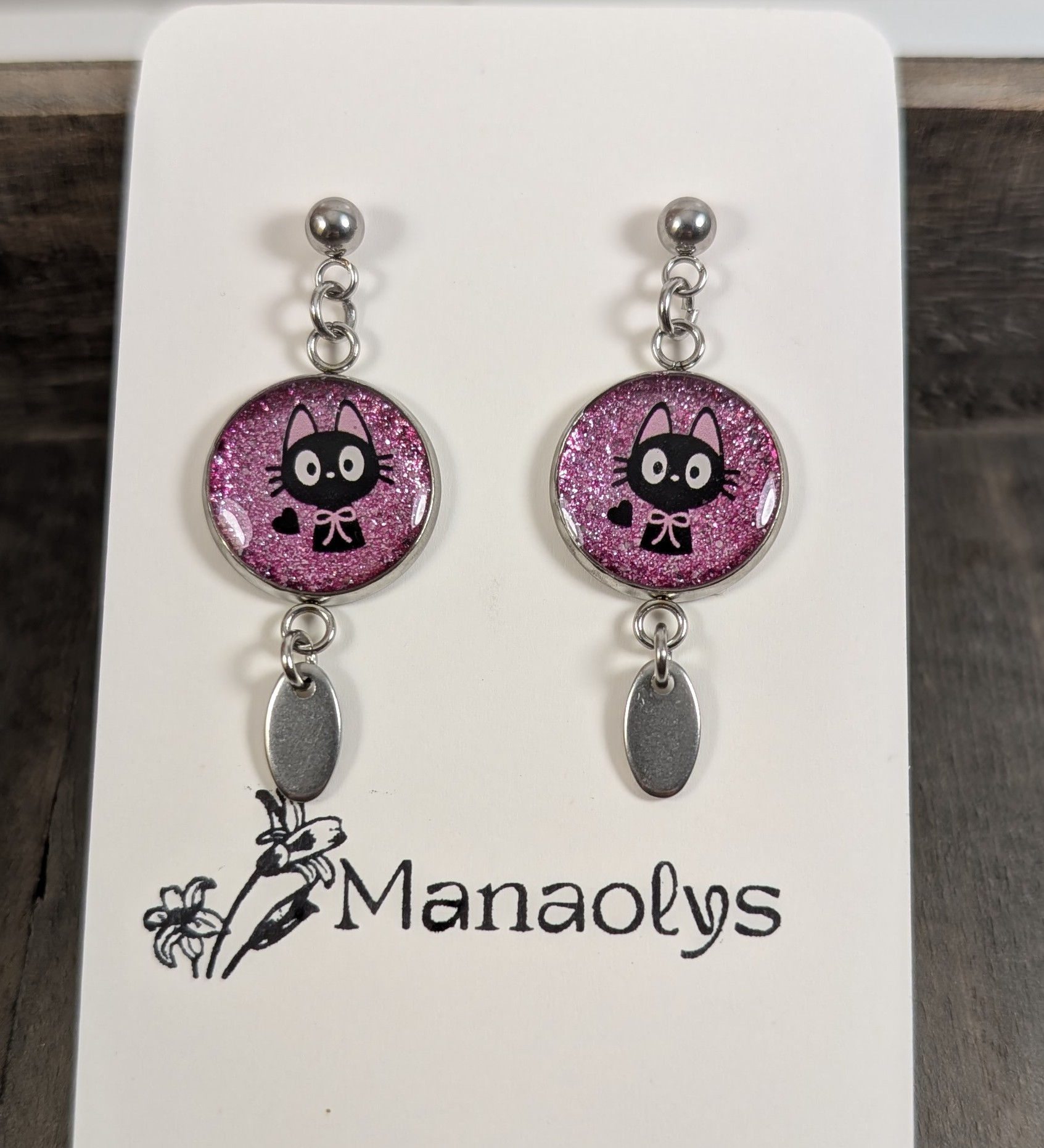 Boucles d'oreilles chats, Little Manaolys