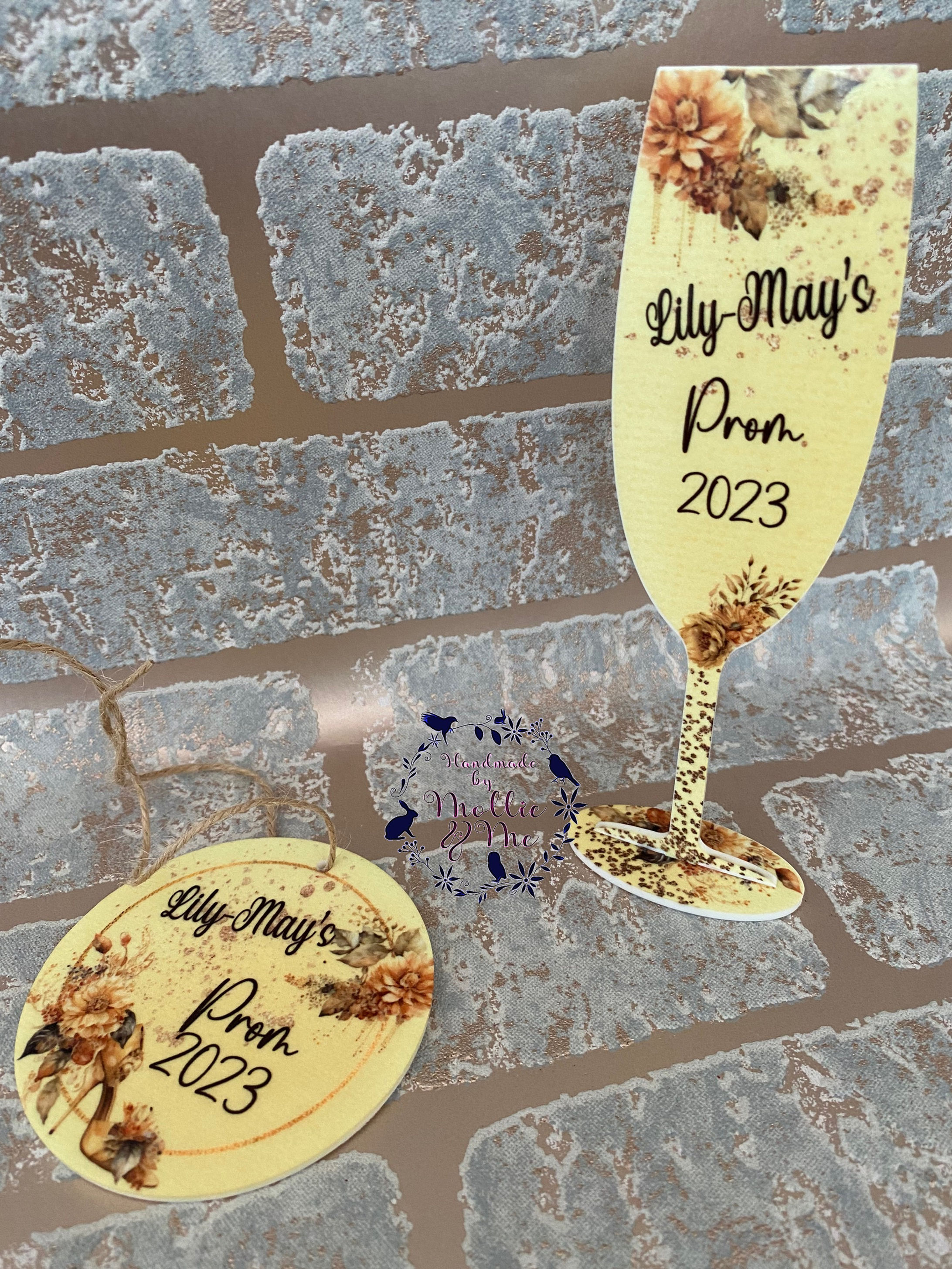 Acrylic disc and prom glass