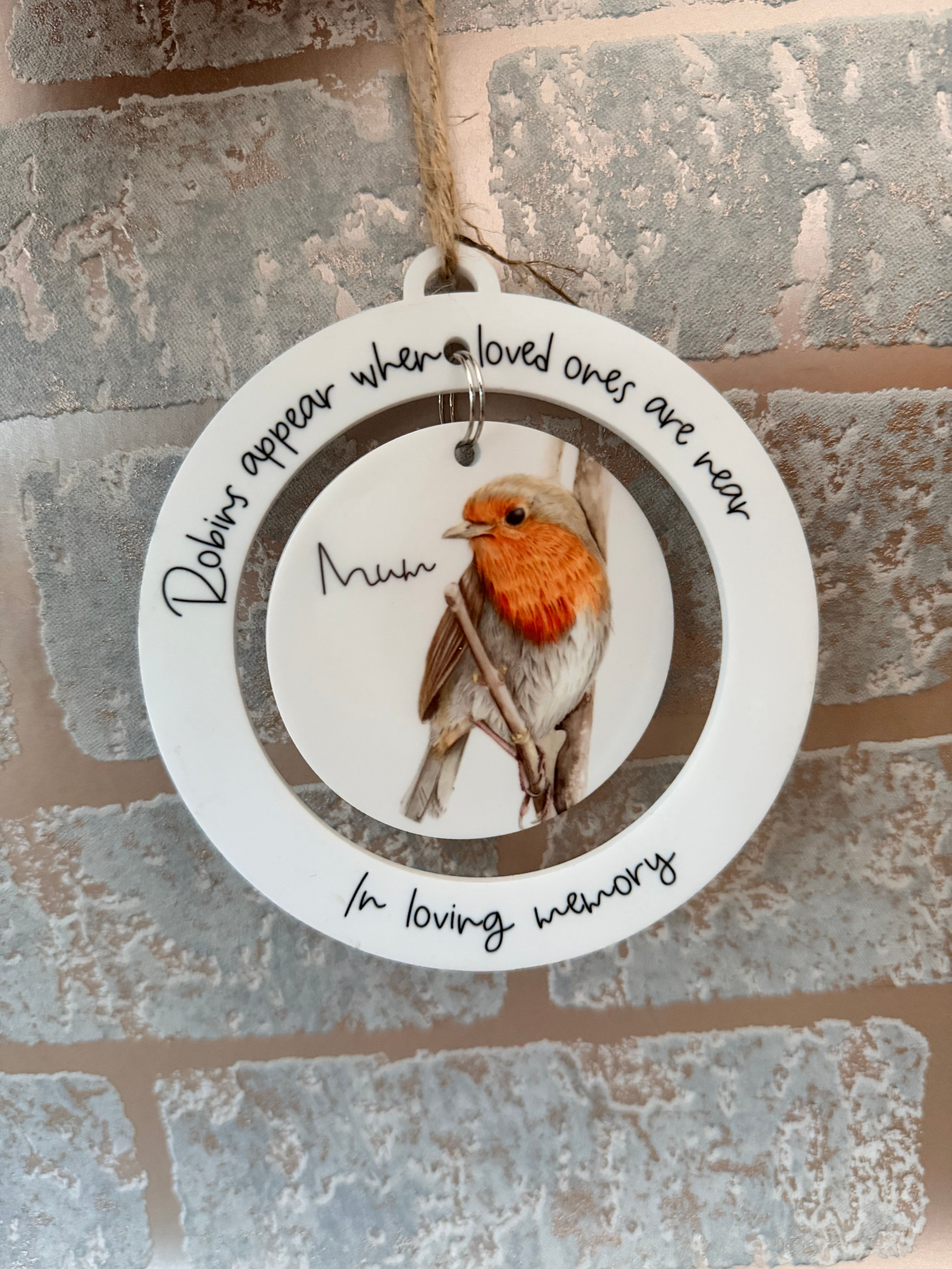 Robins appear when Mum