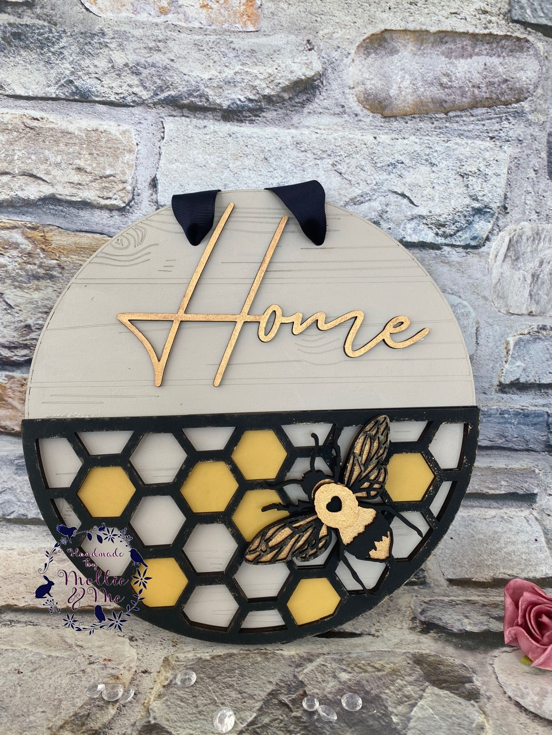 Home bee hive sign