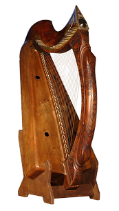 Harpe Herrou, gamme Telenn, modèle Chevalier de Jerpoint, inspirée de la Lamont Harp