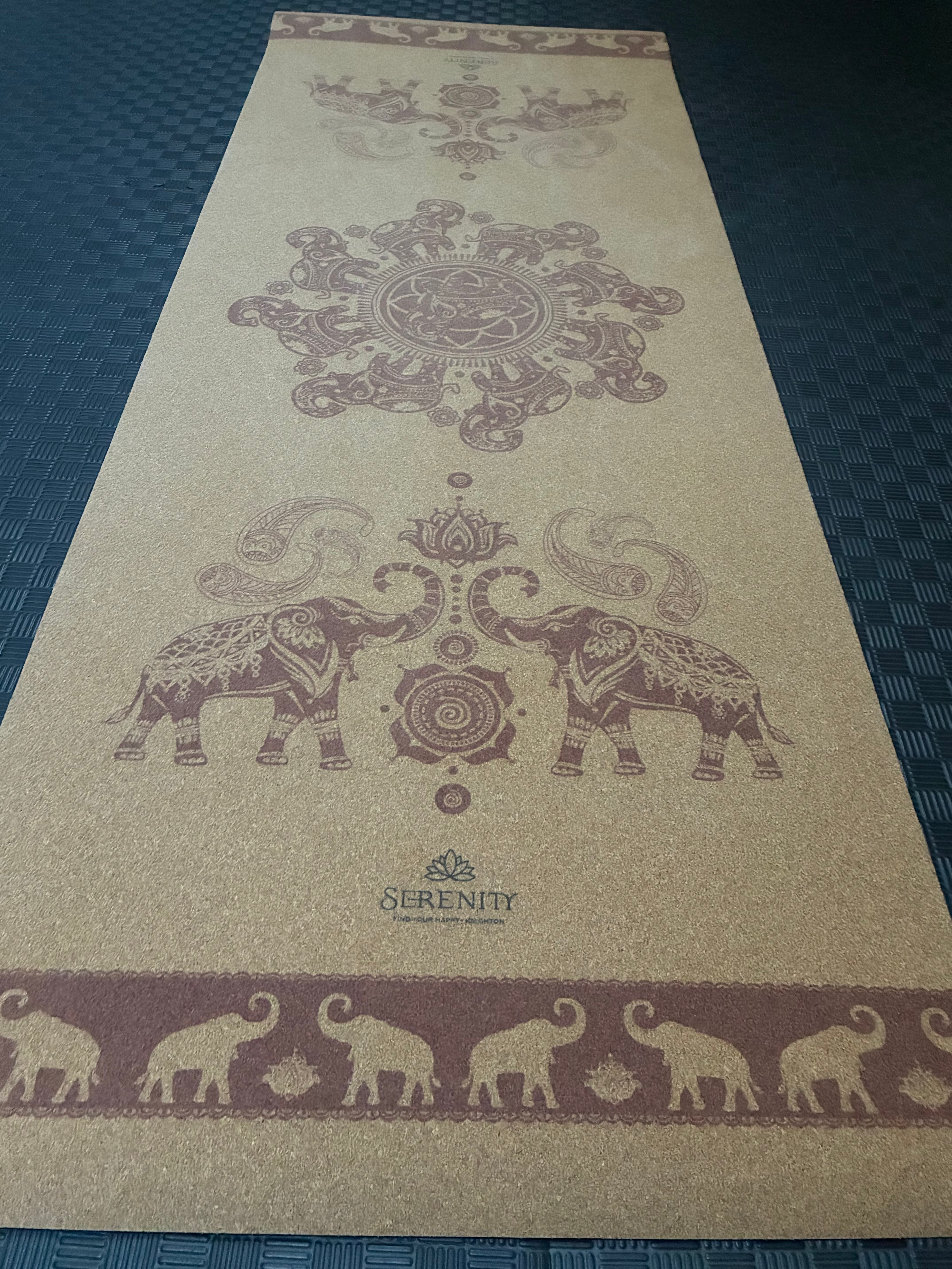 Natural Cork Elephants Mat