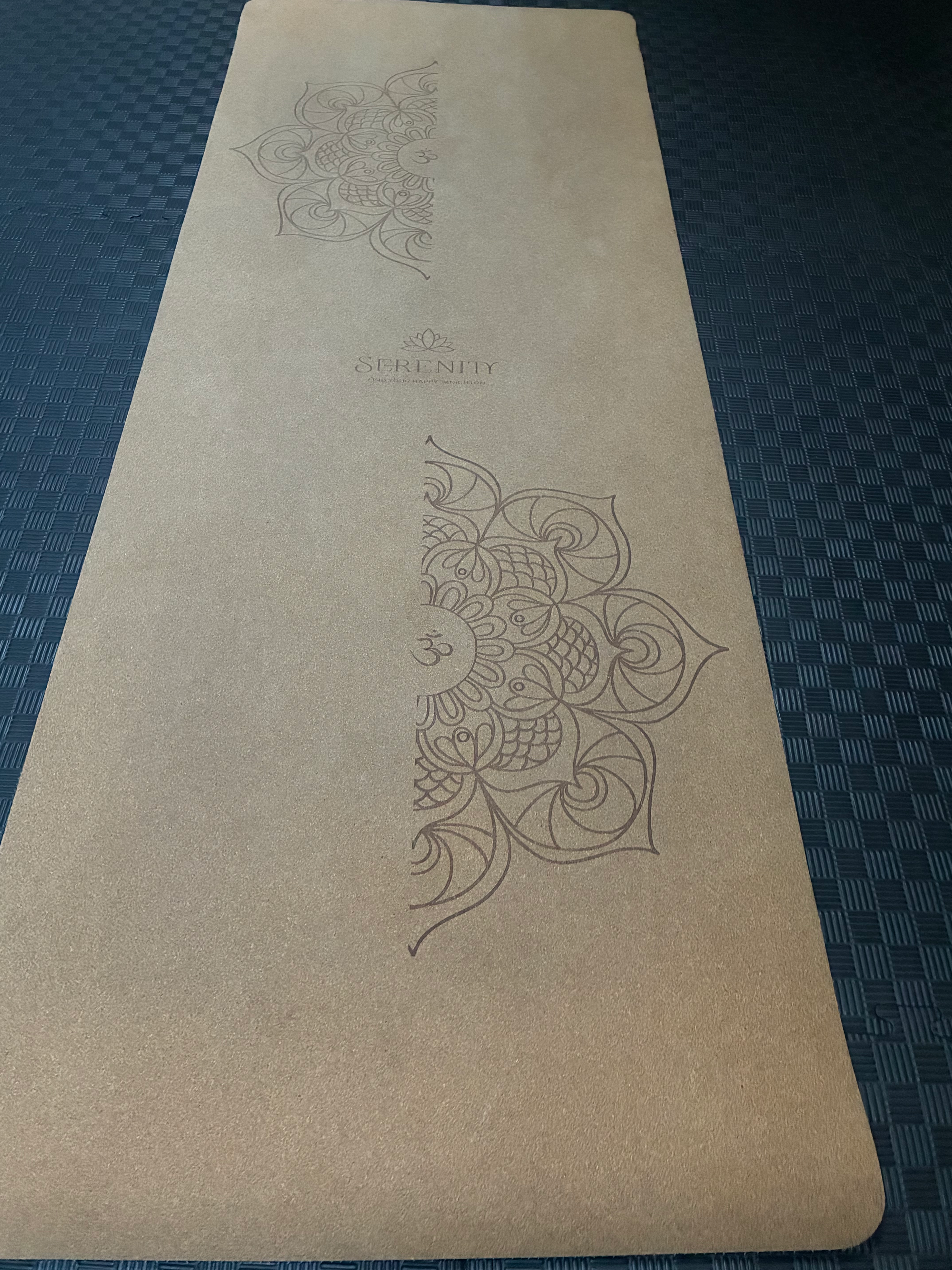 Natural Cork Om Yoga Mat