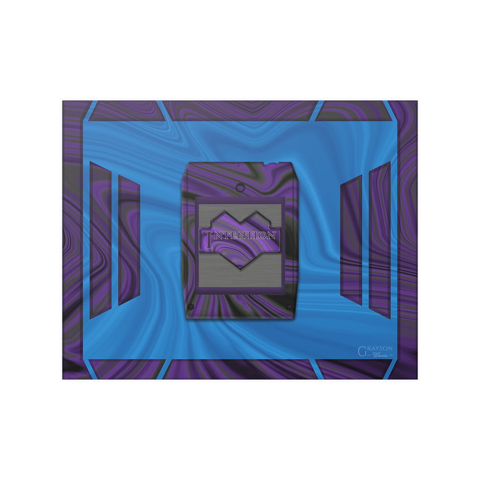 Thumbnail: Sound Waves Satin Poster: 8 Track Design