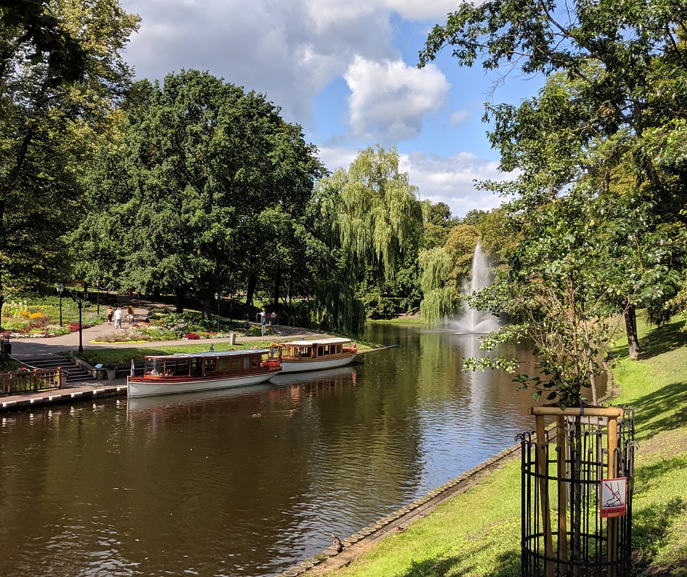 Bastejkalns Park in Old Town Riga Latvia
