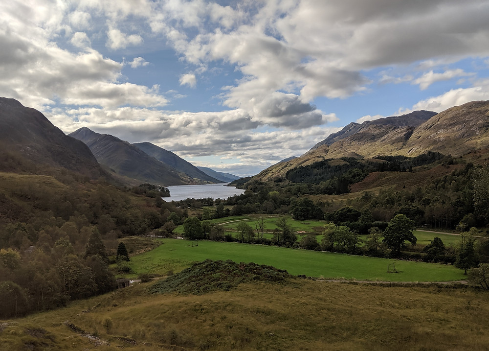 The Highlands of Scotland, near the Glenfinnan Viaduct of Harry Potter fame