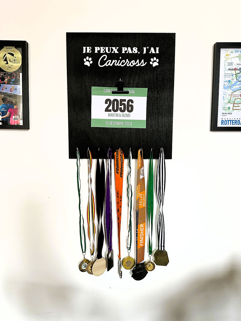 Porte-Médailles et porte-dossards Je peux pas, j'ai Canicross