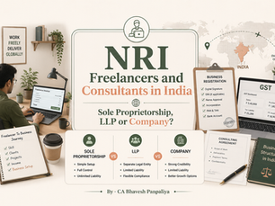 NRI freelancers and consultants India business structure tax and FEMA