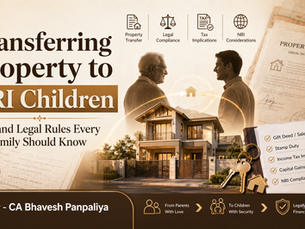 Property Transfer to NRI Children: Tax Rules, FEMA Compliance and What Families Must Know 🏤
