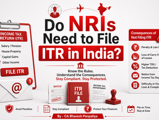Do NRIs Need to File Income Tax Return in India: Rules, Mistakes and Consequences ‼️
