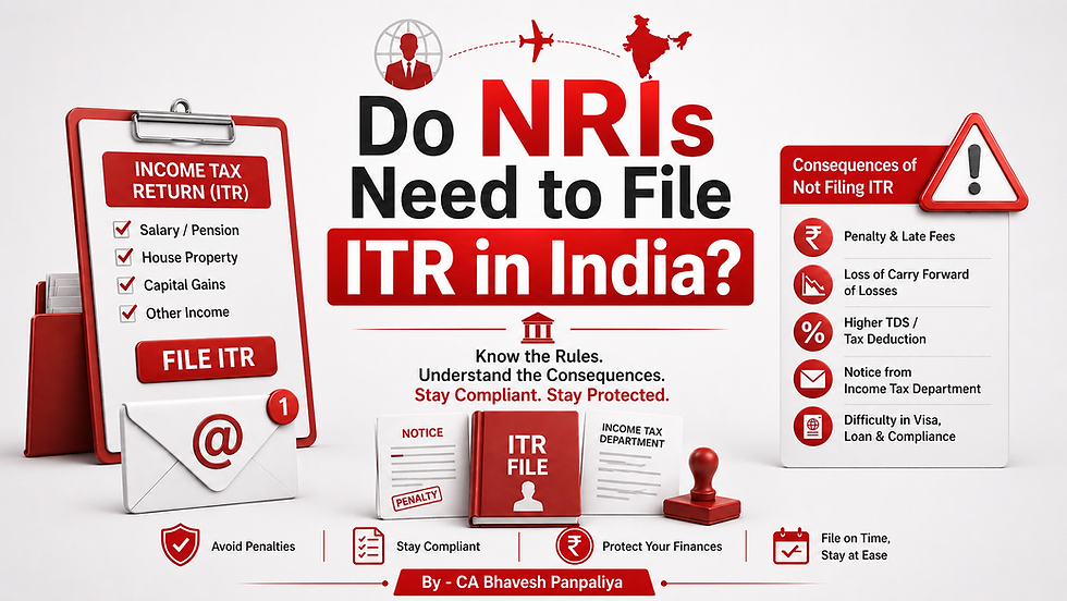 Do NRIs Need to File Income Tax Return in India: Rules, Mistakes and Consequences ‼️