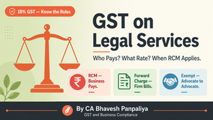 GST on Legal Services in India - Rates, RCM, Exemptions and Compliance Guide📖