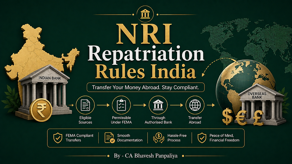 NRI repatriation rules India money transfer abroad