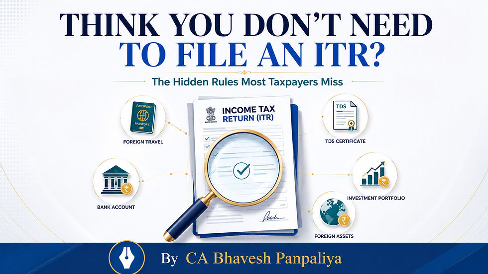 Think You Don’t Need to File an ITR? These Hidden Rules Say Otherwise