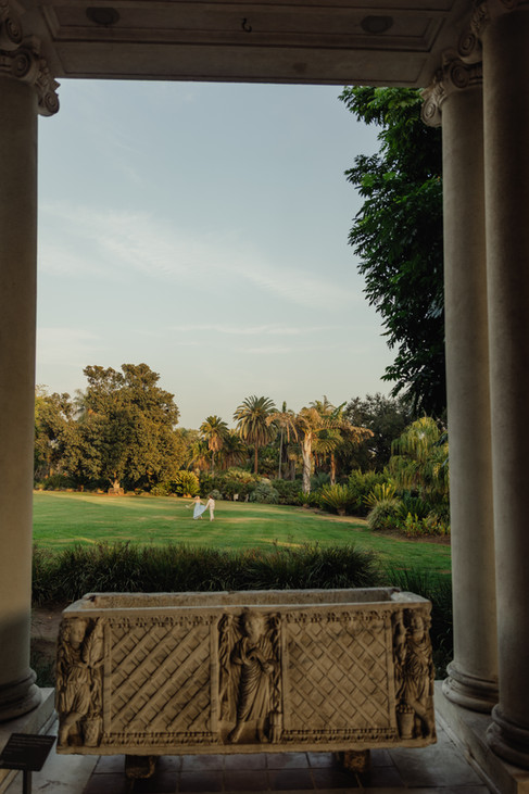 garden overlook view huntington library pasadena engagement photo location