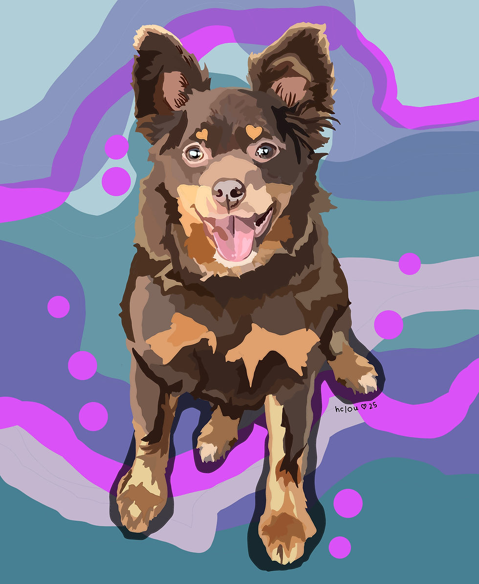 Thumbnail: custom digital pet portrait (8x10")