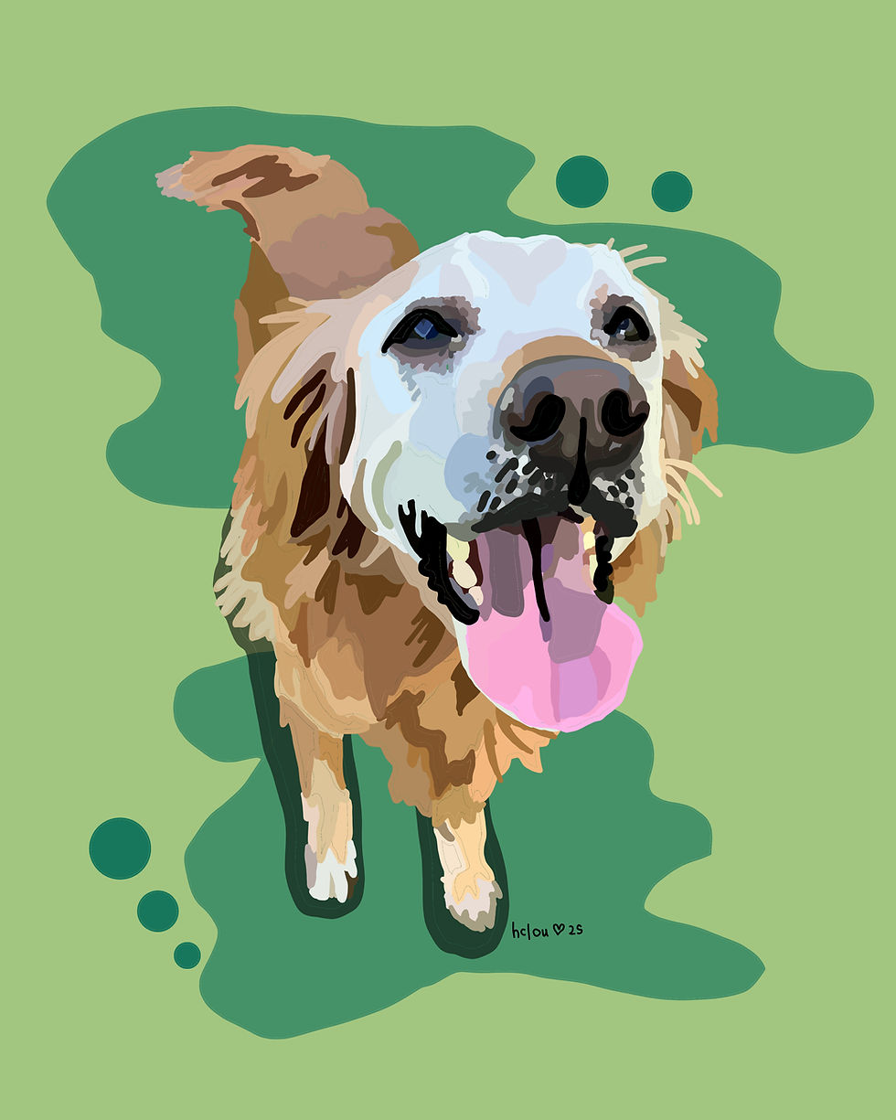 Thumbnail: custom digital pet portrait (8x10")
