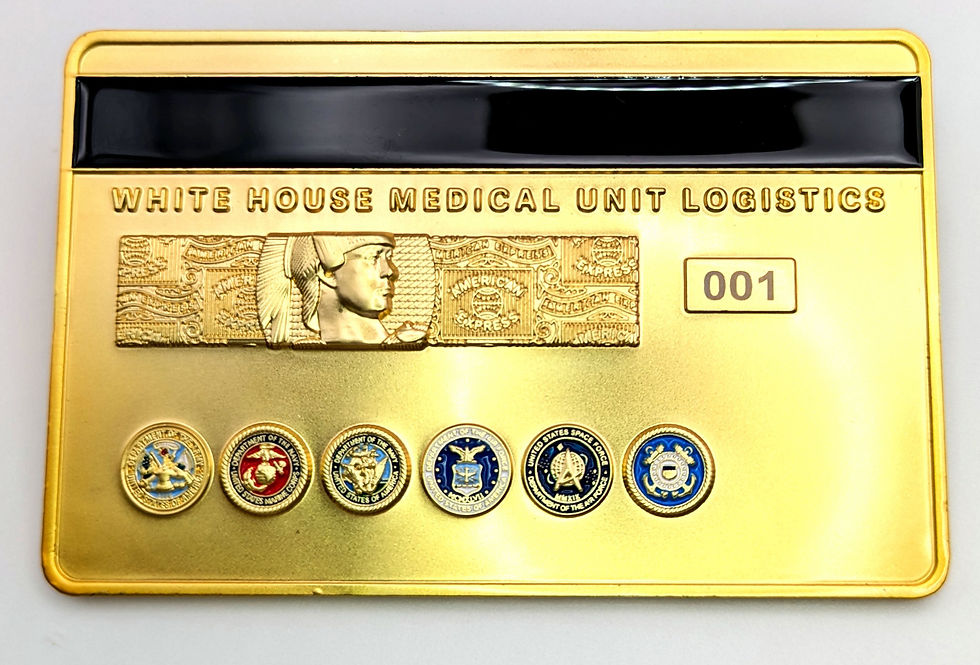 White House Medical Express Gold Credit Card Challenge Coin