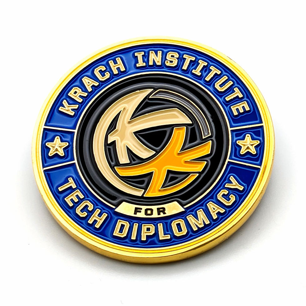 Purdue's Krach Institute for Tech Diplomacy Challenge Coin Design