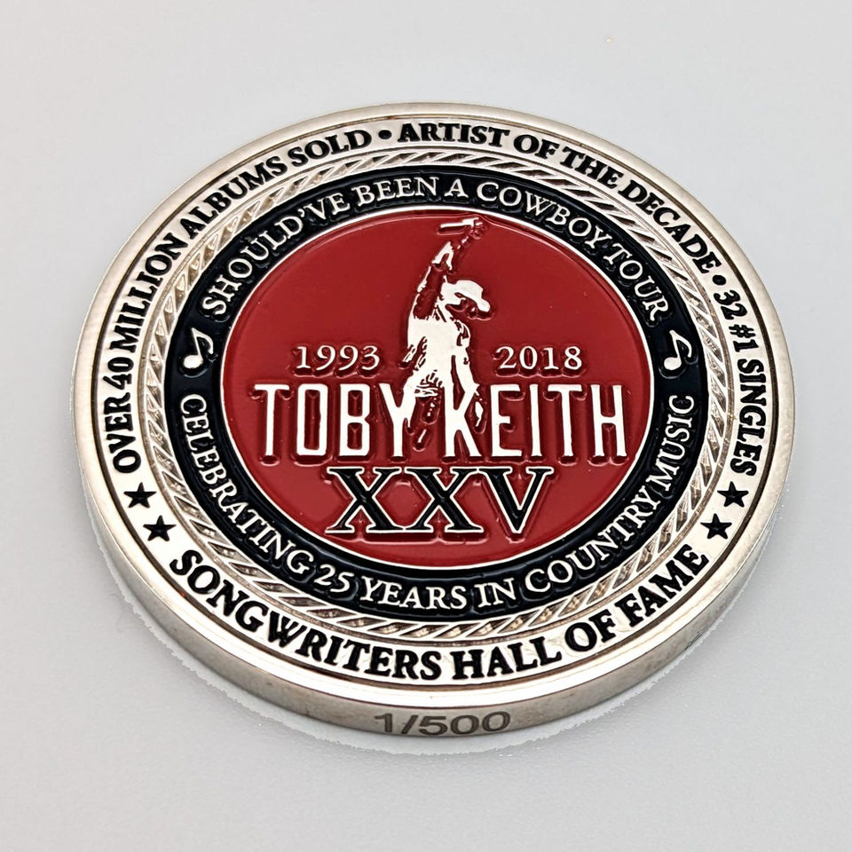 Toby Keith 25 Years Challenge Coin